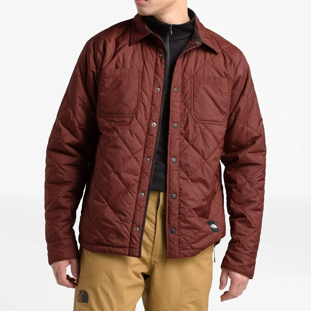 THE NORTH FACE Fort Point Insulated Reversible Flannel Sequoia Red Mens Small